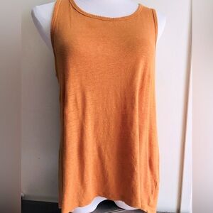 Women's 100%  Linen Sleeveless Tank Top in melon M